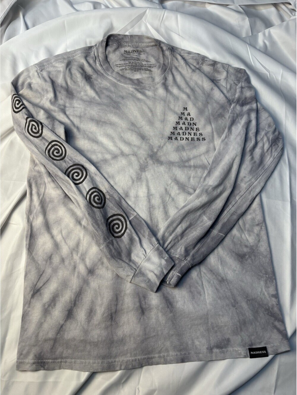 Madness Men’s Long Sleeve Tie-Dye T Shirt Punk